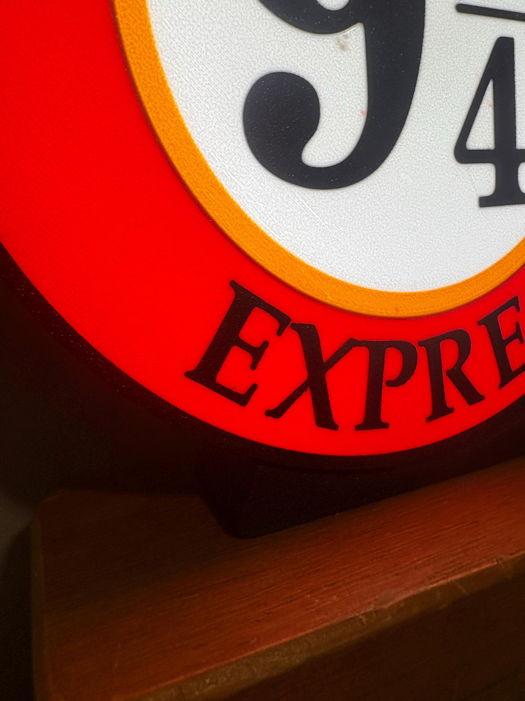 Hogwarts Express LED Wall Art - 9 3/4 Train Station Sign - Glowing Harry Potter Lamp - 3D Printed Wizarding Decor - Magic Gift