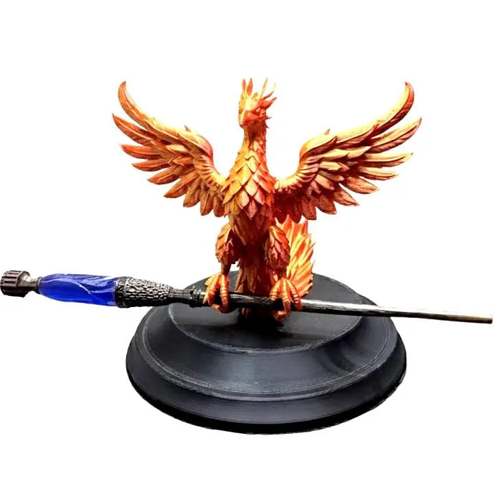 Phoenix Wand Display Stand - Harry Potter Inspired Wand Holder - 3D Printed Mythical Bird Decor