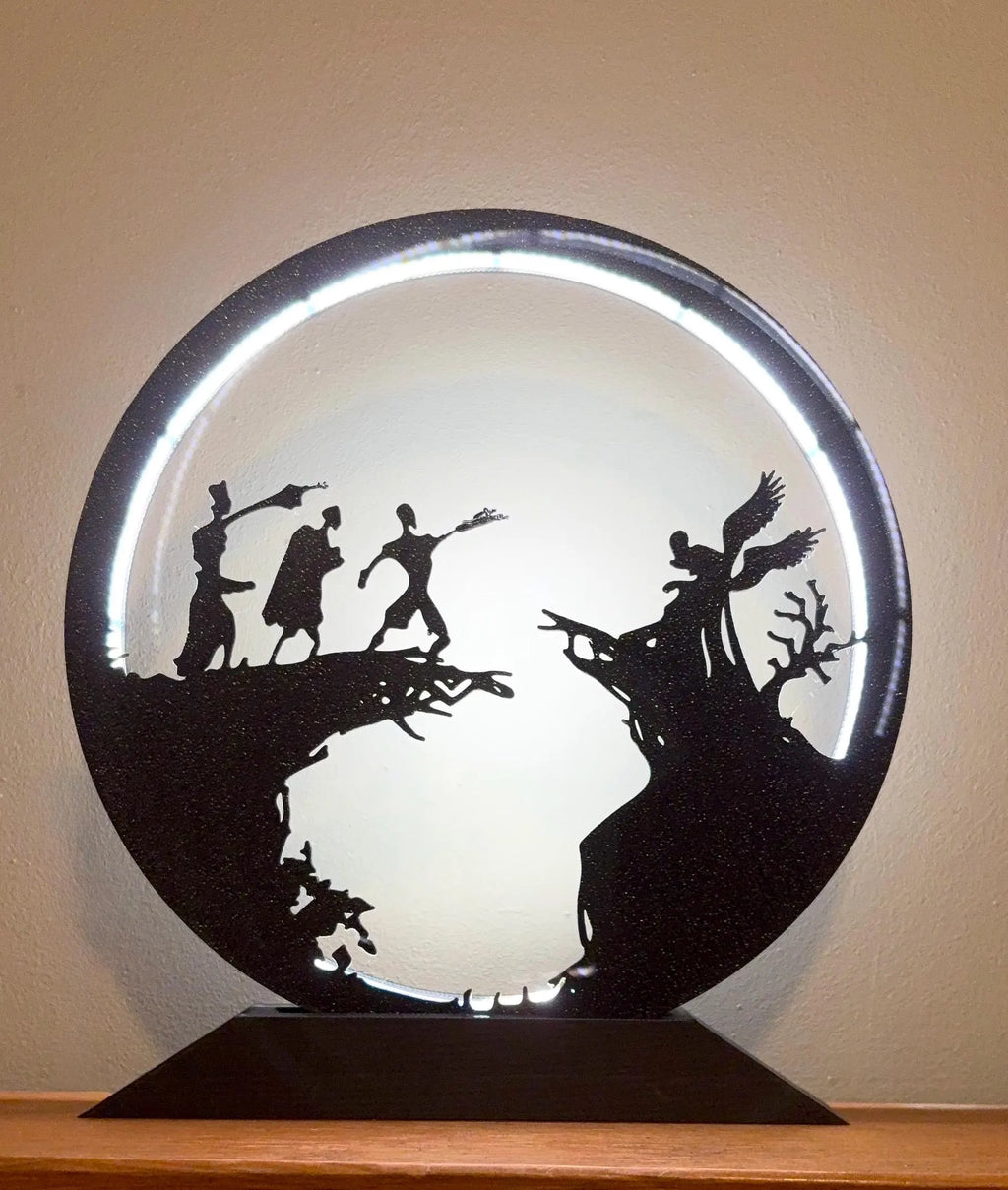 Deathly Hallows LED Desk Lamp - Wizarding World Inspired Glow Sign - Harry Potter Minimalist Decor - 3D Printed Magic Night Light