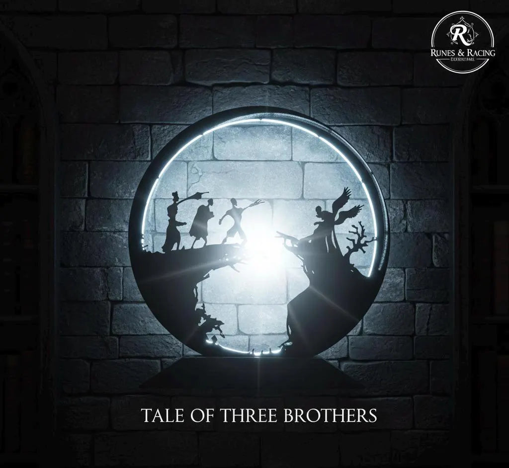 Deathly Hallows LED Desk Lamp - Wizarding World Inspired Glow Sign - Harry Potter Minimalist Decor - 3D Printed Magic Night Light